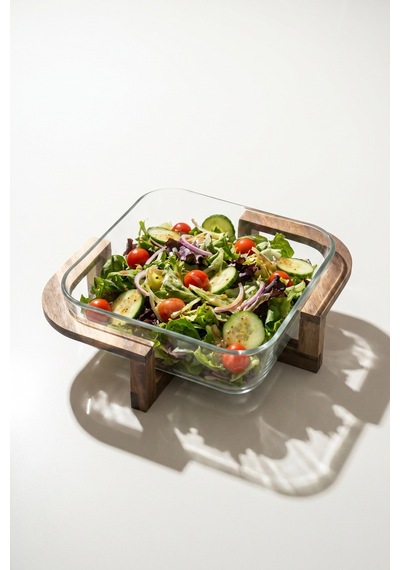Bosco Akasya Salata Servis Kasesi - 1500 Ml Şeffaf