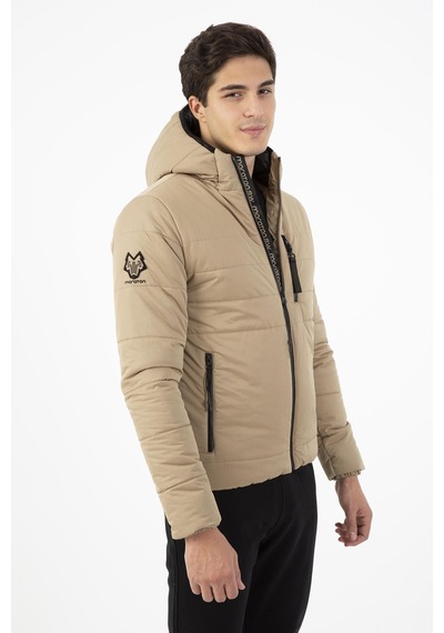 Maraton Sportswear Regular Erkek Kapşonlu Uzun Kol Basic Açık Vizon Mont 21264-açık Vizon Açık Vizon