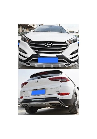 S-dizayn Hyundai Tucson Ön Ve Arka Tampon Koruma Difüzör Seti 2015-2018 A+ Kalite