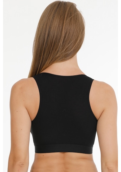 Parlingerie Emzirme Sporcu Büstiyeri 2li Set Siyah-beyaz