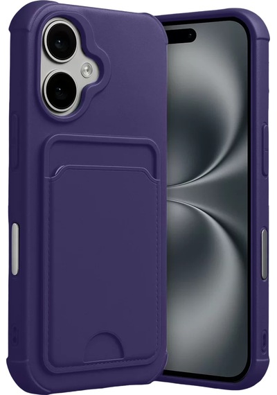 Newface Apple İphone 17 Kelvin Kartvizitli Silikon - Derin Mor