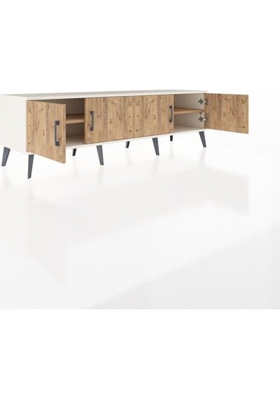 Hyperion Tv Ünitesi 2 Raflı 4 Kapaklı 176x44x51 Aytaşı-çam/çam Atlas Çam/atlas Çam