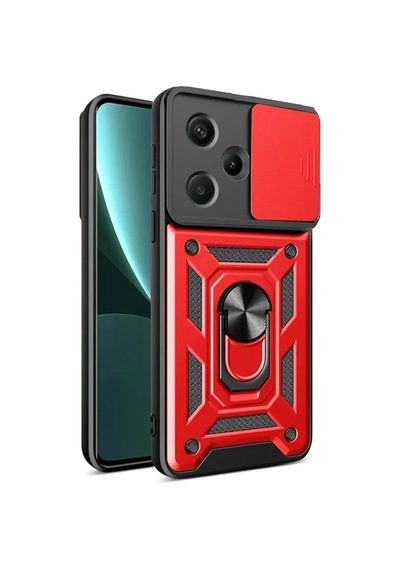 Newface - 440 - Xiaomi Redmi Note 13 Pro Plus Kılıf Pars Lens Yüzüklü Silikon - Edntrend - - Kırmızı