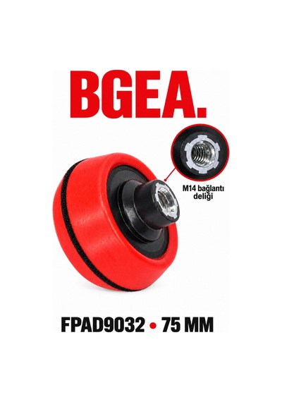 Bgea Esnek Cırtlı Polisaj Makinesi Tabanı 75 Mm 3 İnç M14 Bağlantılı