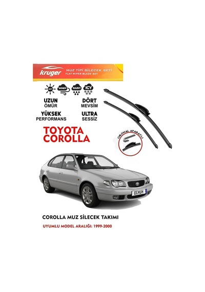 Toyota Corolla Terra Muz Muz Silecek Takımı 1.4 1.6 Motor Araca Özel Aparat 1999 - 2001