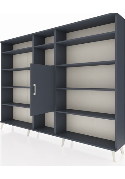 Arges Dolap 12 Raflı Tek Kapaklı 220x30x163 Antrasit-antrasit Antrasit - Antrasit Arges Dolap 12 Raflı Tek Kapaklı 220x30x163 Antrasit-antrasit Antrasit - Antrasit