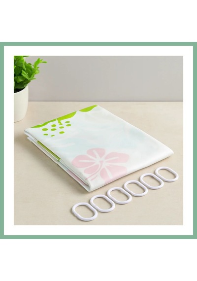 Bşkvirgo Pvc Banyo Duş Perdesi 90x180 Cm - 2'li, 12 Halka Bsk2026 Diğer