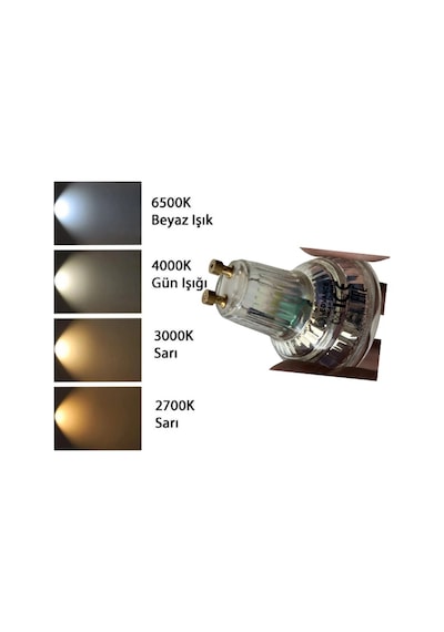 4 Adet Ledvance 6w Ilık Beyaz 4000k Dim Edilebilir Gu10 Duylu Cam Spot Ampul