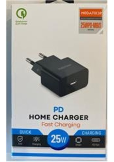 Megatech 25w Siyah Pd Type-c Ev Şarj Kafa