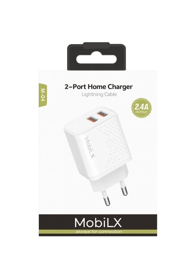 Mobilx 2.4a Apple Uyumlu iPhone 8 14 Pro Max Hızlı Şarj Adaptörü + Lightning Kablo