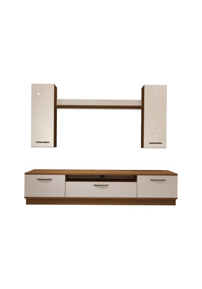 Decoraktiv Trendstyle 5d Mdf Tv Ünitesi Tv Sehpası - Ceviz Beyaz Ahşap - Beyaz
