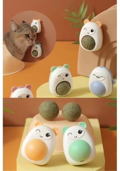 Ayıcıklı Kedi Otu Yalama Topu