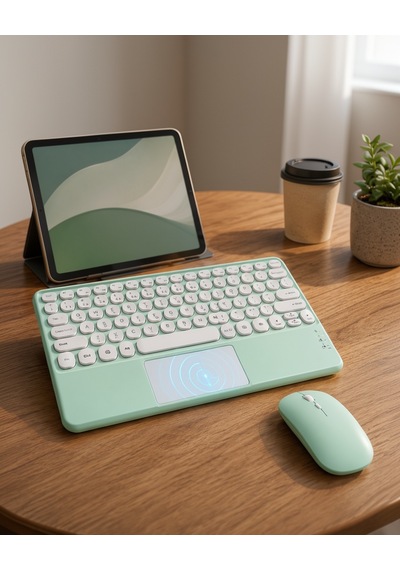 Bluetooth Touchpad Klavye, Ultra İnce Taşınabilir Q Klavye