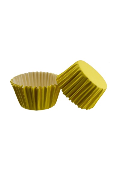 Cupcake Kalıbı Pet Kapsül Kek Kalıbı 48X34 Mm 100 Adet Sarı