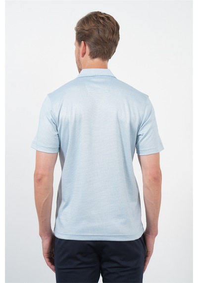 Mavi-beyaz Kendinden Desenli Polo Yaka Kısa Kol Cepli Comfort Fit Pamuklu Tişört 1011260152 Mavi - Beyaz Mavi-beyaz Kendinden Desenli Polo Yaka Kısa Kol Cepli Comfort Fit Pamuklu Tişört 1011260152 Mavi - Beyaz