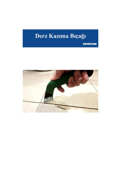 Derz Kazıma Bıçağı Seramik, Fayans Ve Derz Arası Temizlik El Aleti