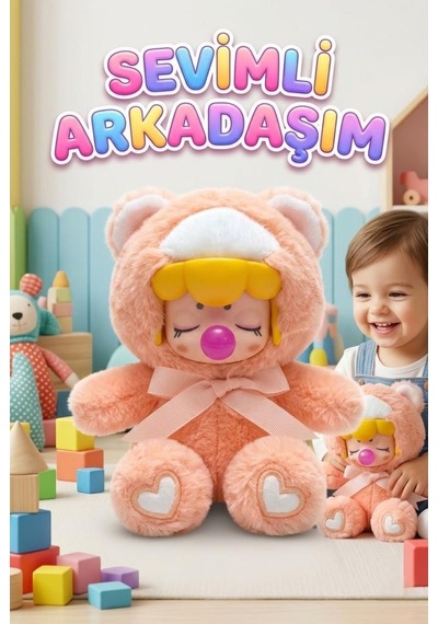 Nansi Figür Bebek - 17 Cm Peluş Emzikli Arkadaşım Peluş Kostümlü Kurdeleli Oyuncak Bebek 12676854