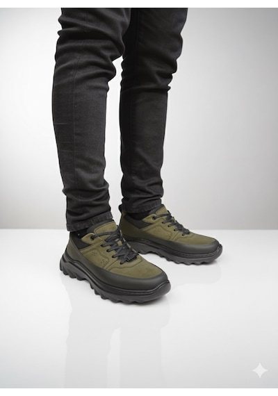 Komcero Bağcıklı Kat Deri Havuz Model Outdoor Taban Erkek Casual Ayakkabı K3256-25283 Siyah Haki Komcero Bağcıklı Kat Deri Havuz Model Outdoor Taban Erkek Casual Ayakkabı K3256-25283 Siyah Haki
