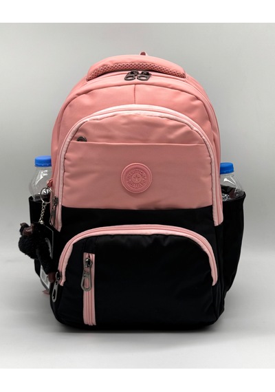Suya Dayanıklı İlk Okul Çantası 3'lü Seti Unisex Çocuk İlkokul Çantası Ldc-8010 Pudra-siyah Pembe
