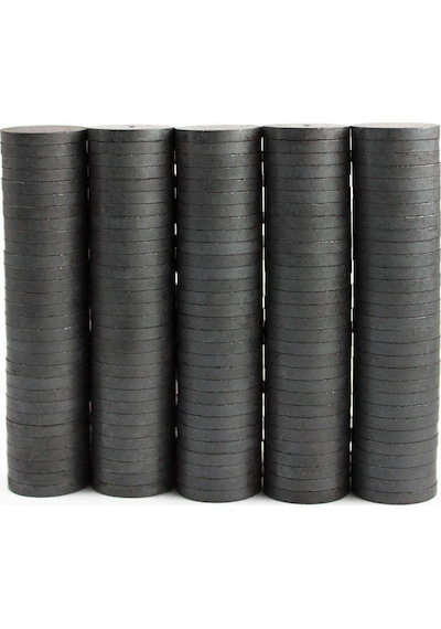 500 Ad. 14X3 Yuvarlak Ferrit Mıknatıs, Çok Amaçlı Süsleme Magnet