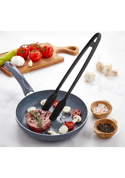 Maşa - 220 Dereceye Kadar Dayanıklı Yanmaz - Yapışmaz Plastik Izgara Maşası 30 Cm 0029