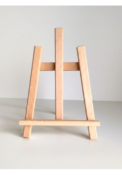 Limon Dekor Gürgen Ahşap Masaüstü Şövale - 37 Cm Sanatçı Tipi Ressam Ve Dekoratif Tablo Sergileme Standı - Resi