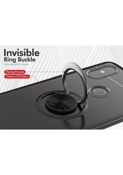 Xiaomi Mi A2 Yüzüklü Manyetik Ravel Kilif Kirilmaz Ekran Koruyucu 514180259