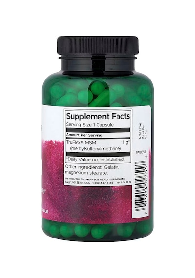 Swanson Vitamins Truflex Msm Methylsulfonylmethane Bone, Joint & Cartilage 1,000 Mg 120 Capsules