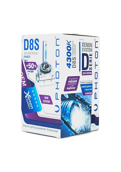 D8S 4300K +%50 Fazla Işık Xenon Ampul