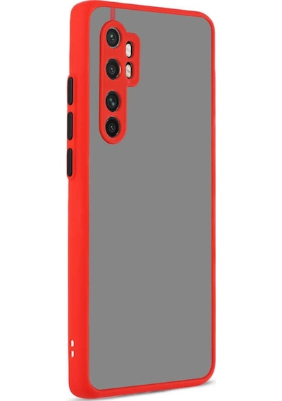 Xiaomi Mi Note 10 Lite Kılıf Hux Düğme Ve Kapak Zıt Renk Kılıf
