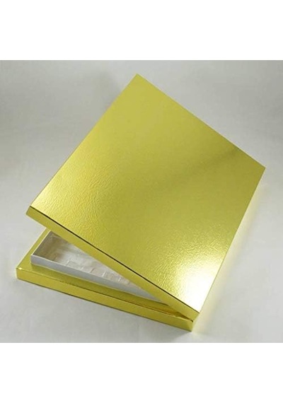 24 Bölmeli Madlen Çikolata Kutusu Gold Altın Renkli .