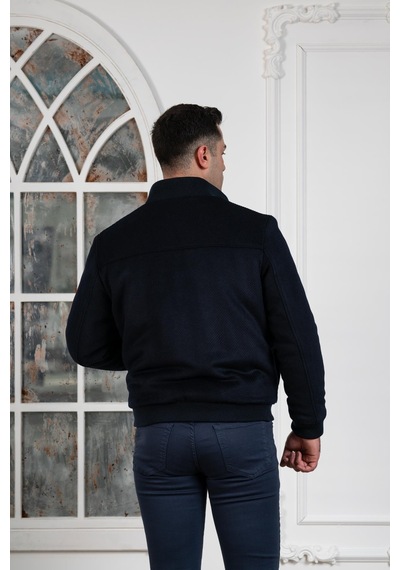 Regular Fit Yünlü Dik Yaka Astarlı Içi Elyaflı Kaşe Mont 001