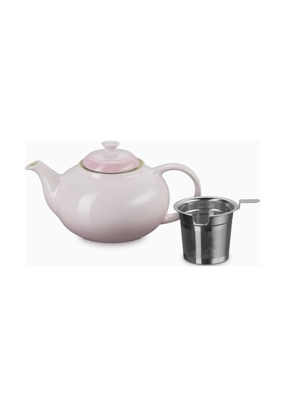 Le Creuset Paslanmaz Çelik Süzgeçli Seramik Çaydanlık, 1.3l Çaydanlıklar Shell Pink Pembe