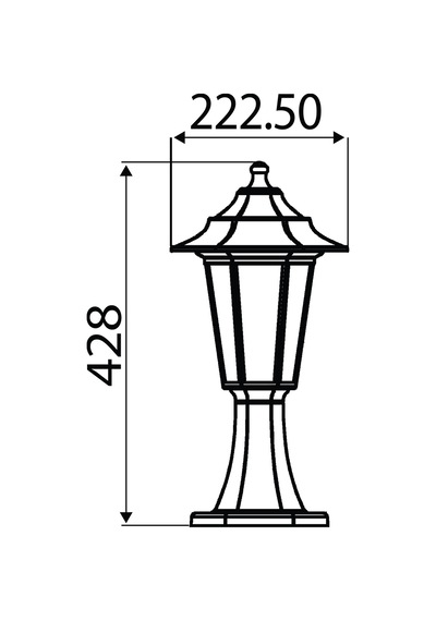 Horoz Begonya-1 Bahçe Armatürü Siyah 400-010-116