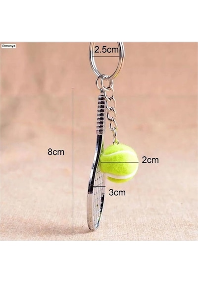 Tenis Raketi Ve Topu Anahtarlık Rastgele Gönderim