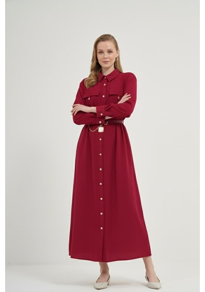 Ftz Women Kadın Modal Elbise Bordo 31016 Bordo