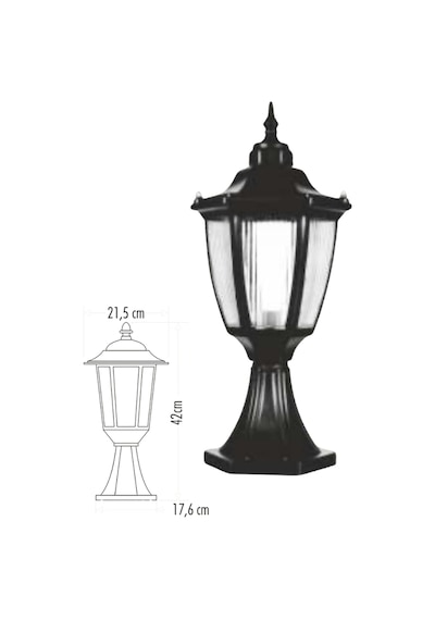Cata Ct-7111 Parma Bahçe Armatürü Prizmatik Siyah