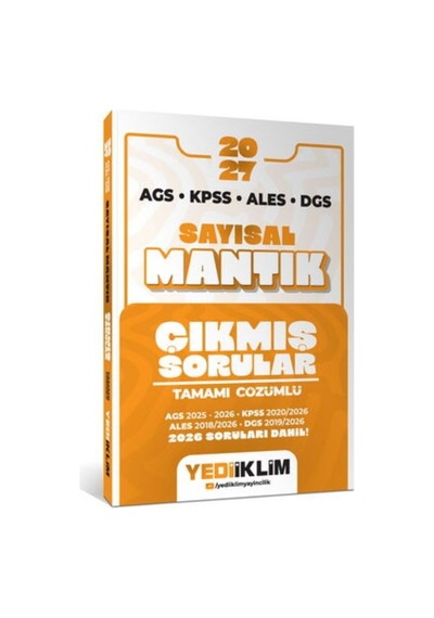 Yediiklim 2027 Kpss Meb-ags Ales Dgs Sayısal Mantık Çıkmış Sorular Çözümlü
