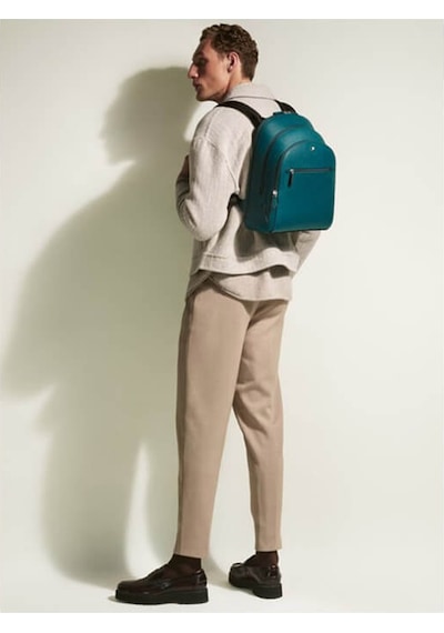 Mont Blanc Montblanc Sartorial Orta Boy Sırt Çantası 198855 Mavi