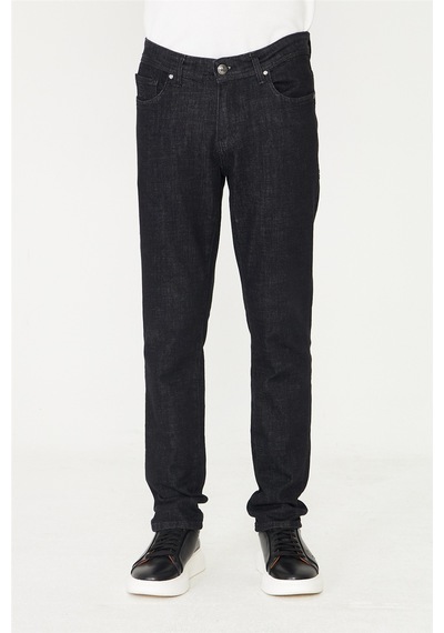 Siyah Premium Denim Erkek Jean Pantolon Siyah
