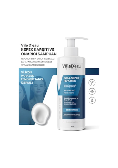 Villed'eau Kepekli Saçlar İçin Onarıcı Şampuan 400 ML
