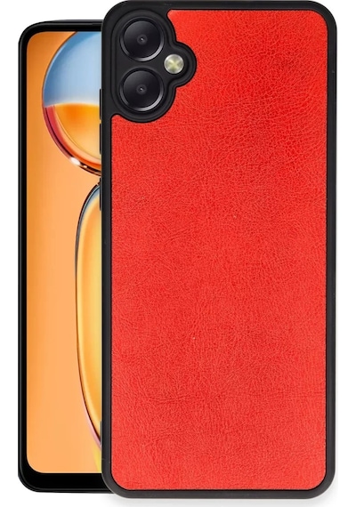 Newface Samsung Galaxy A06 Kılıf Aras Deri Kapak - Kırmızı