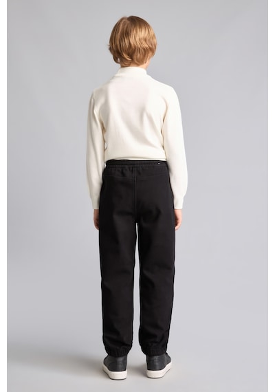 Defacto Jogger Fit Esnek Bel Rahat Kalıp Lastikli Paça Pantolon Erkek Çocuk F1976a826wnbk81 Siyah-bk81
