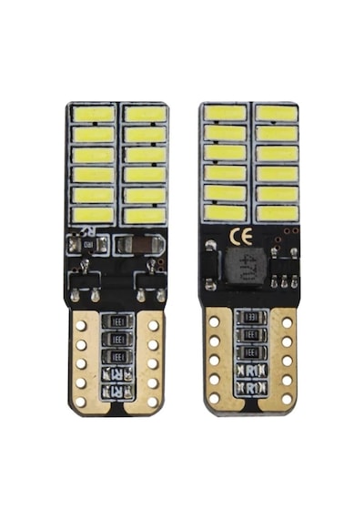 T10 Dipsiz 24 Ledli Park Ampulü Beyaz Set