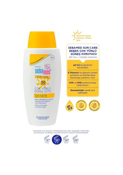 Baby SPF 50 UVA - UVB Filtresi E Vitamini Etkili Çok Yönlü Çocuk Güneş Koruyucu 100ml-Ayna Hediyeli