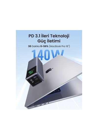 Ugreen Nexode 25.0000 Mah 200w Akıllı Ekranlı Taşınabilir Hızlı Şarj Powerbank, 3 Cihaz Desteği,