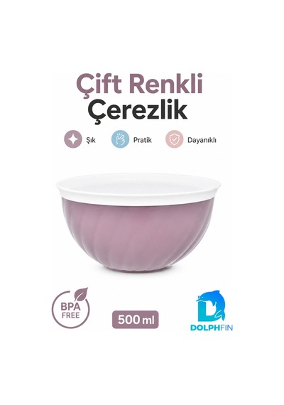 Çift Renkli Çerezlik 500 Ml Bpa Free Sunum Kasesi çok renkli
