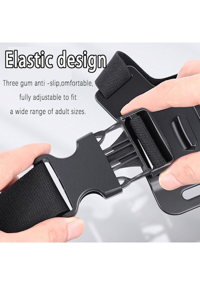 Aksiyon Kamerası Ve Telefon Uyumlu Göğüs Bağlantı Askısı Chesty Kemer Seti - Gopro, Sjcam, İphone, Android Uyumlu Chest Mount Holder Gri - Siyah