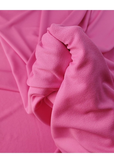 Şeker Pembe Renkte Jarse Kumaş 145x170cm-10857 Pembe