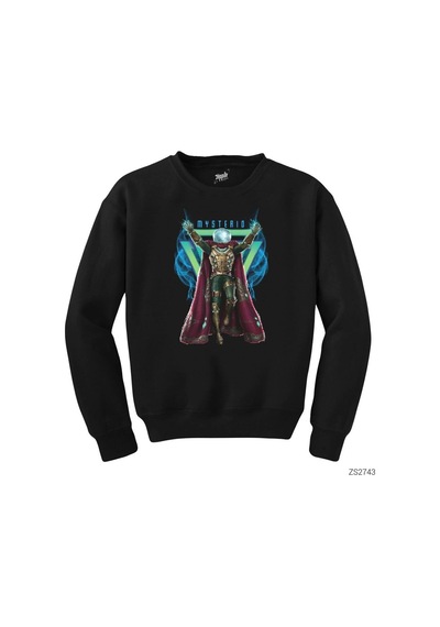 Spiderman Mysterio Siyah Sweatshirt Siyah